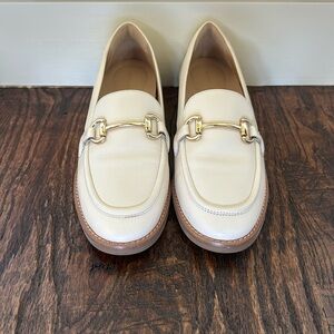 Antonio Melani cream loafers